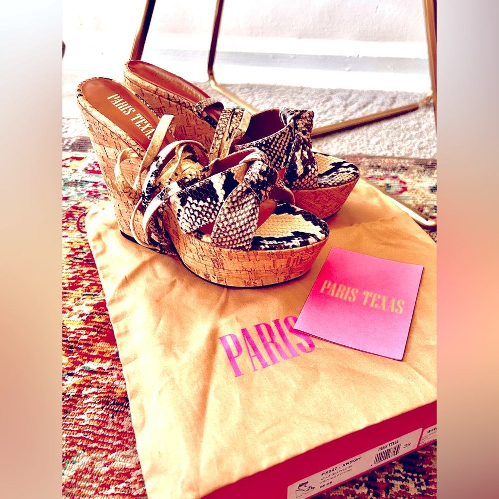 Knotted wedge printed python sheets size 39/9 made in 🇮🇹.